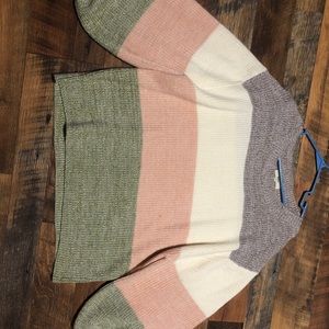 Pink Lily Boutique colorblock oversized sweater